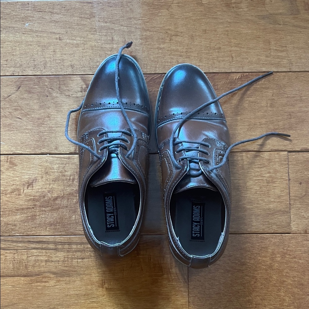 Stacy Adams boys  Dark Brown Lace-Up Dress Oxfords